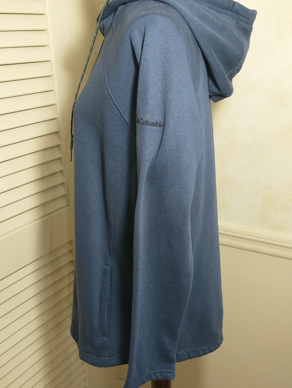 Columbia Women's Fleece Pullover Hoodie, Kangaroo Pocket, Size Large, Dark Blue - Picture 2 of 6